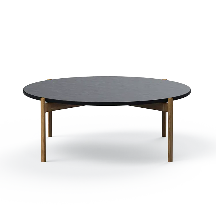 Ashler Couchtisch mit Steinplatte, Ø100