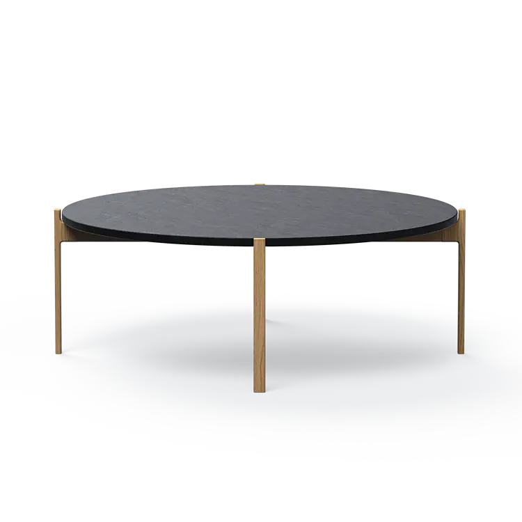 Ashler Couchtisch mit Steinplatte, Ø100