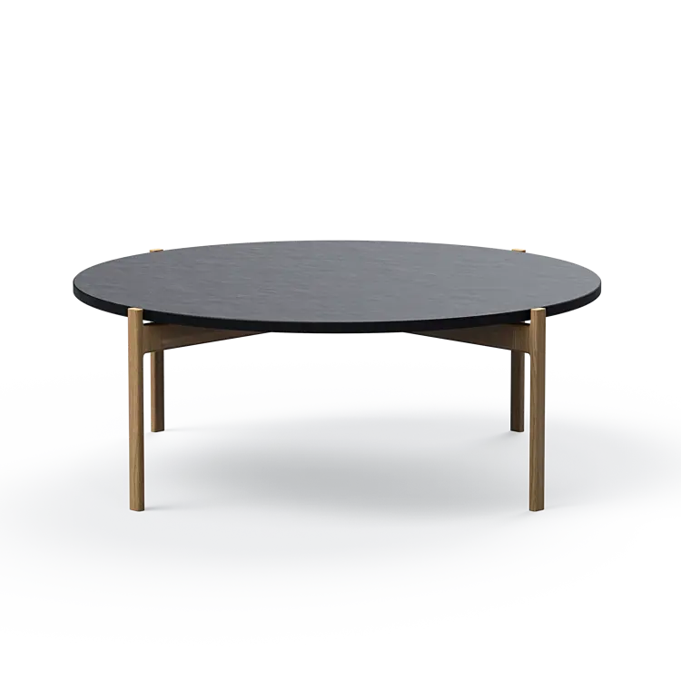 Ashler Couchtisch mit Steinplatte, Ø100