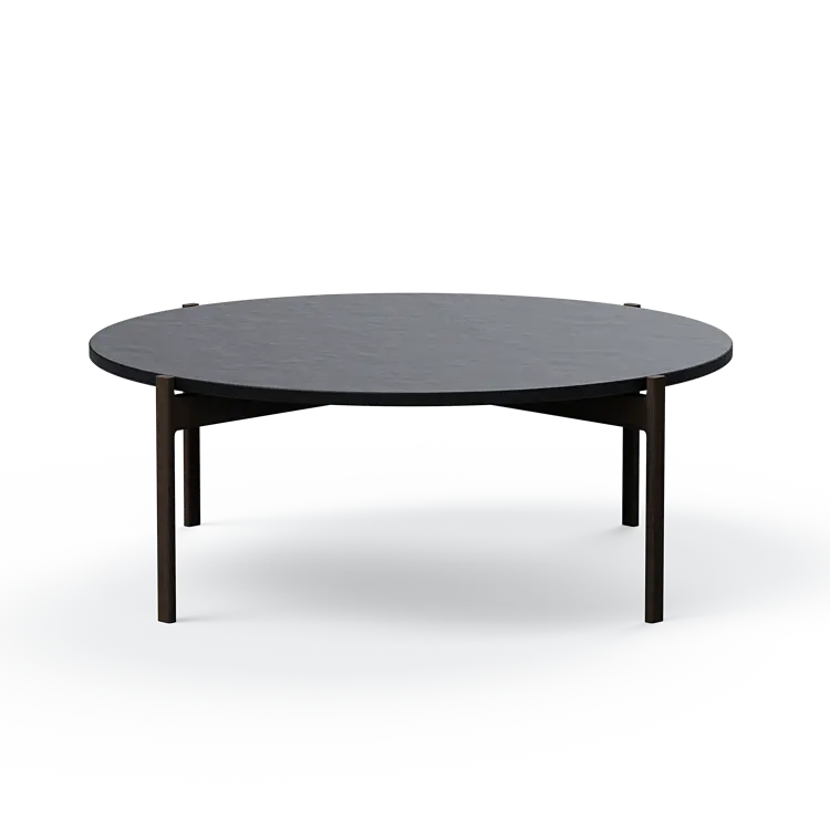 Ashler Couchtisch mit Steinplatte, Ø100