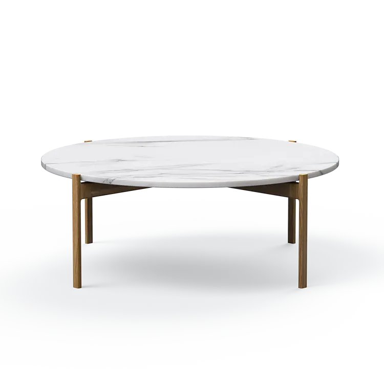 Ashler Couchtisch mit Steinplatte, Ø100