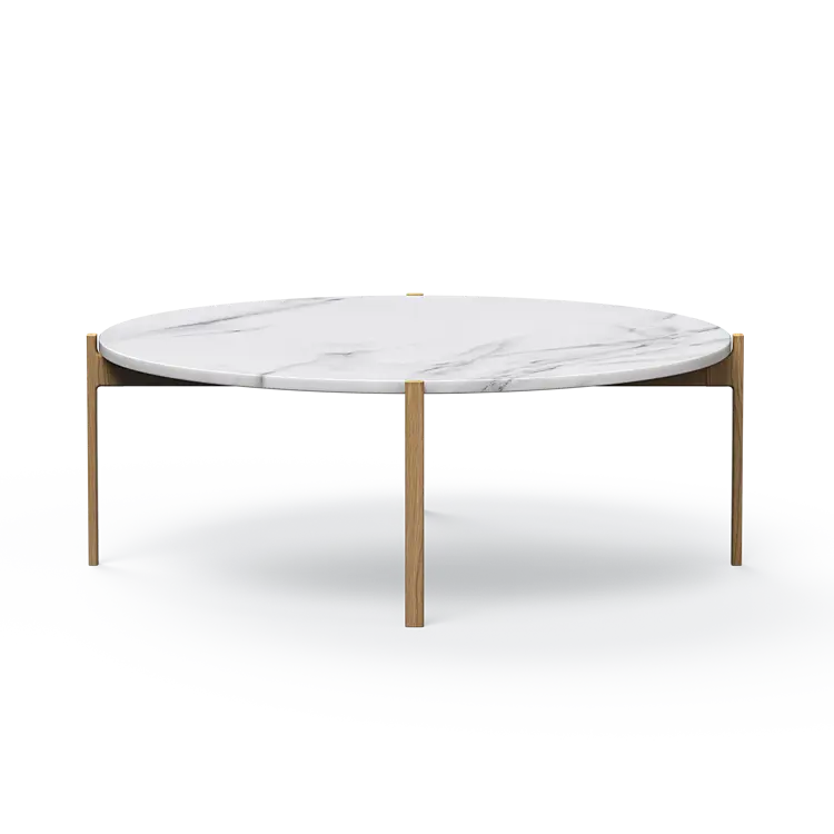 Ashler Couchtisch mit Steinplatte, Ø100