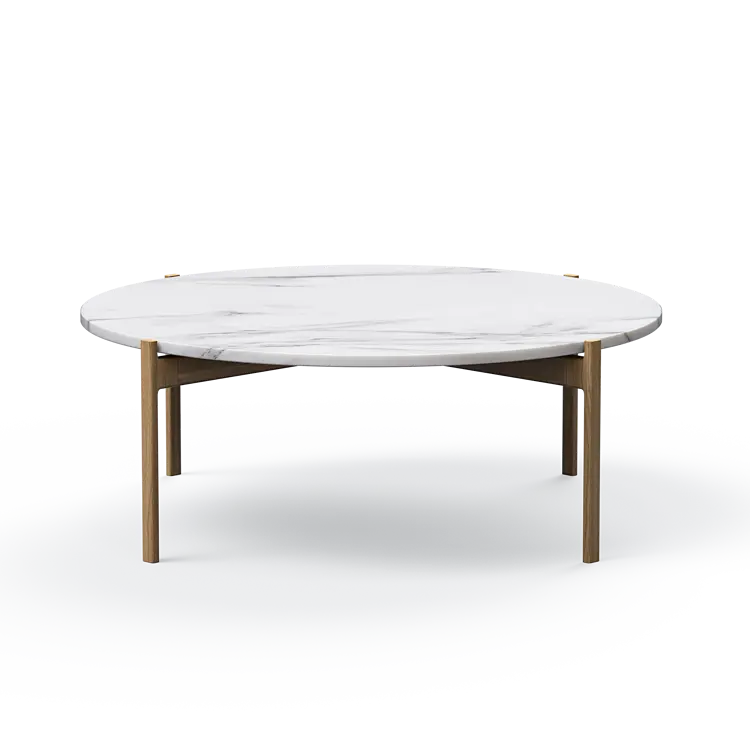 Ashler Couchtisch mit Steinplatte, Ø100