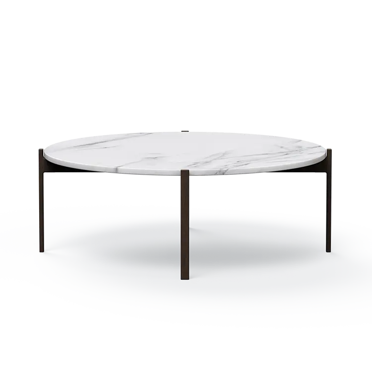 Ashler Couchtisch mit Steinplatte, Ø100