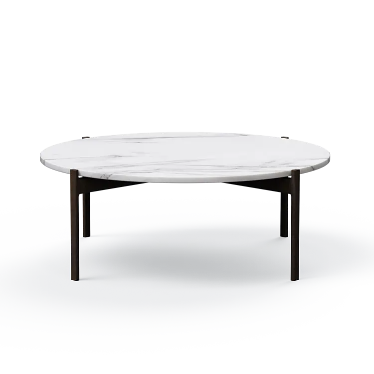 Ashler Couchtisch mit Steinplatte, Ø100