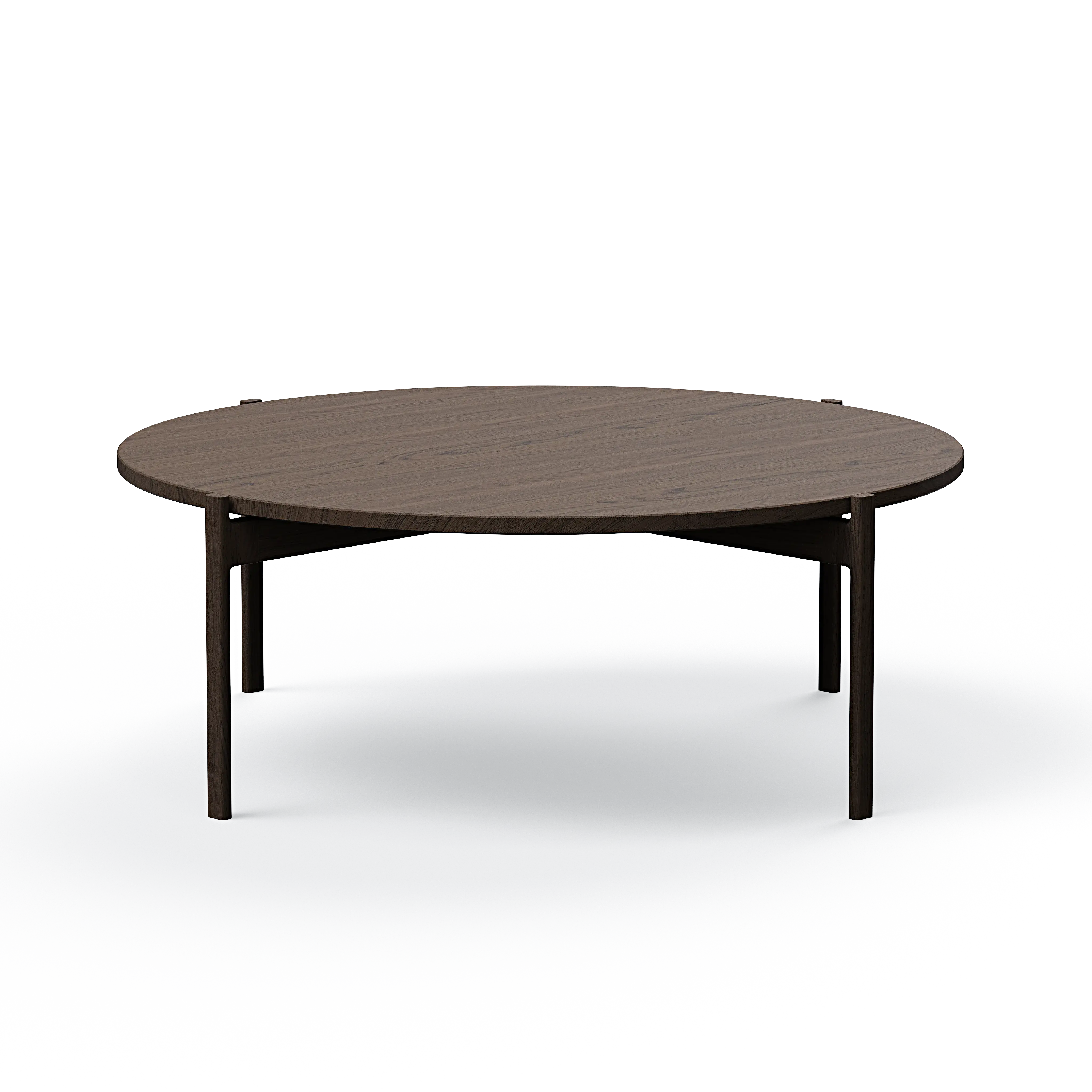 Ashler Couchtisch mit Holzplatte, Ø100