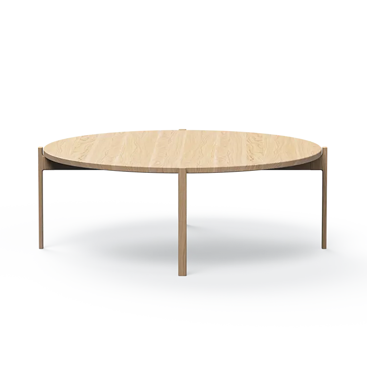 Ashler Couchtisch mit Holzplatte, Ø100